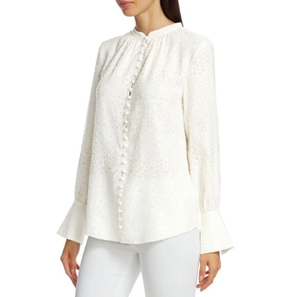 New. JOIE textured long sleeve blouse. Size XS - Picture 1 of 14
